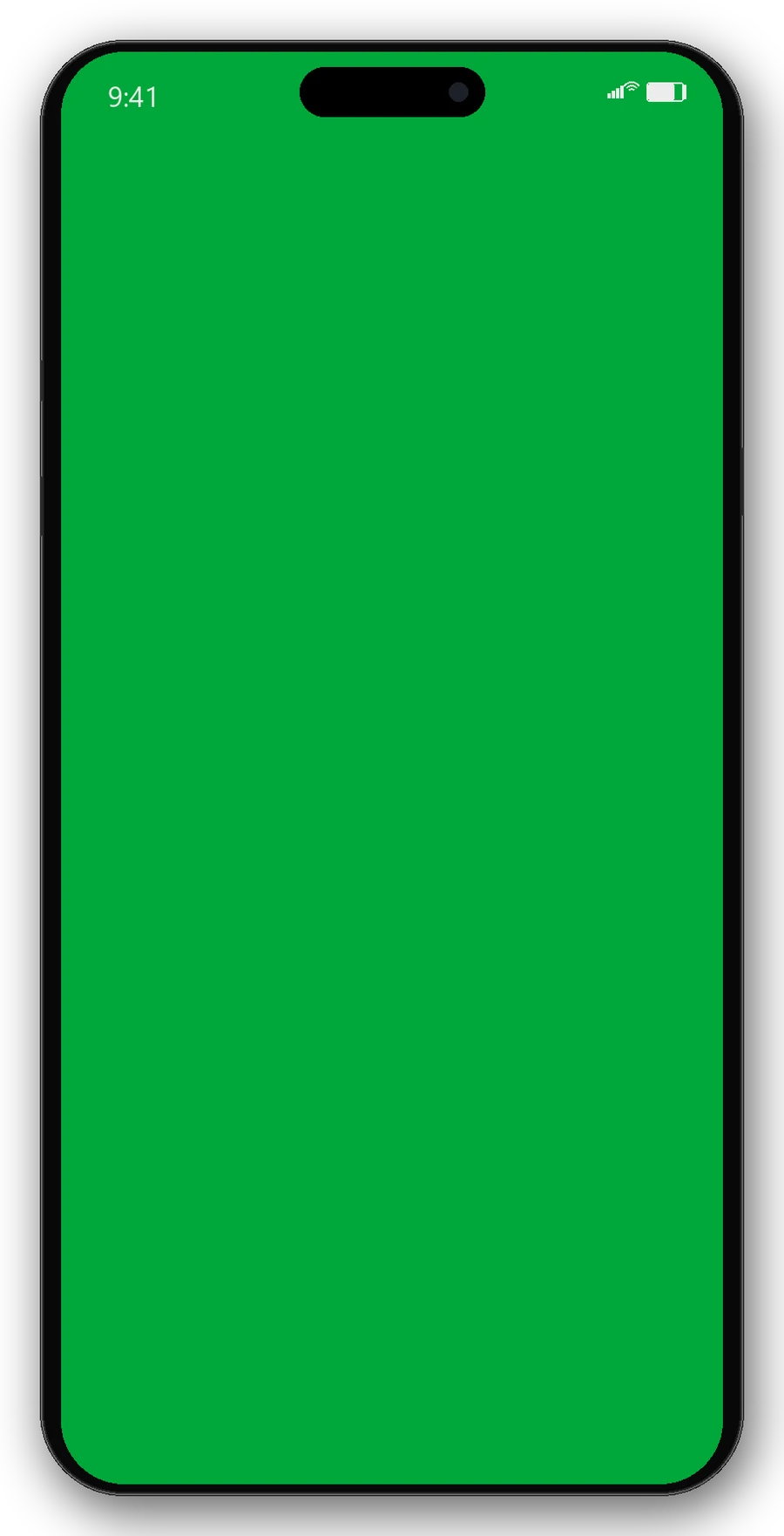 Solid chroma green plate